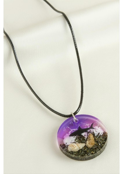 Köpek Balığı Deniz Efektli Epoksi Kolye