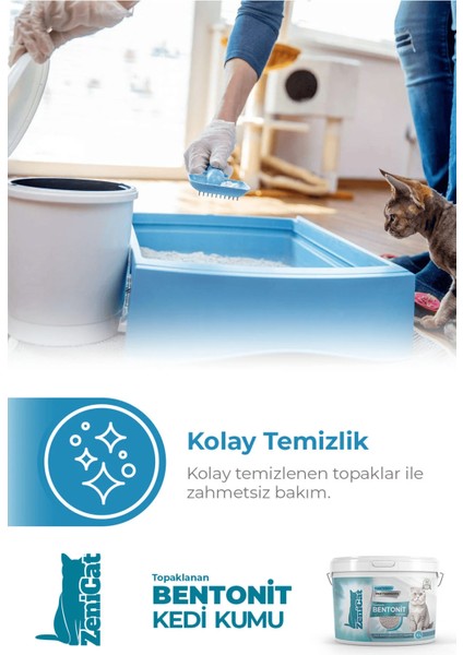 Kedi Kumu Ince Taneli Kokusuz Doğal Bentonit 18 Lt