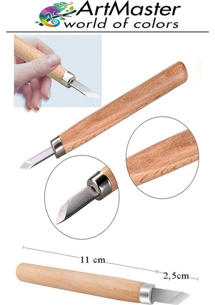 Seramik Oyma Seti Ahşap 6 Lı 1 Paket Set Paslanmaz Çelik Bıçaklı Ağaç Oyma Heykel Hobi Kretuar Gravür fiyatları