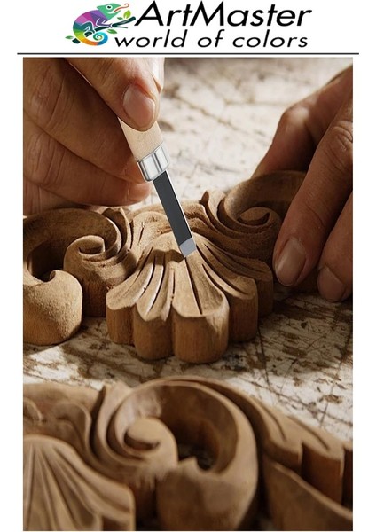 Seramik Oyma Seti Ahşap 6 Lı 1 Paket Set Paslanmaz Çelik Bıçaklı Ağaç Oyma Heykel Hobi Kretuar Gravür fırsatları