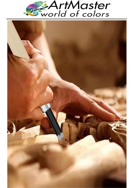 Seramik Oyma Seti Ahşap 6 Lı 1 Paket Set Paslanmaz Çelik Bıçaklı Ağaç Oyma Heykel Hobi Kretuar Gravür indirimleri