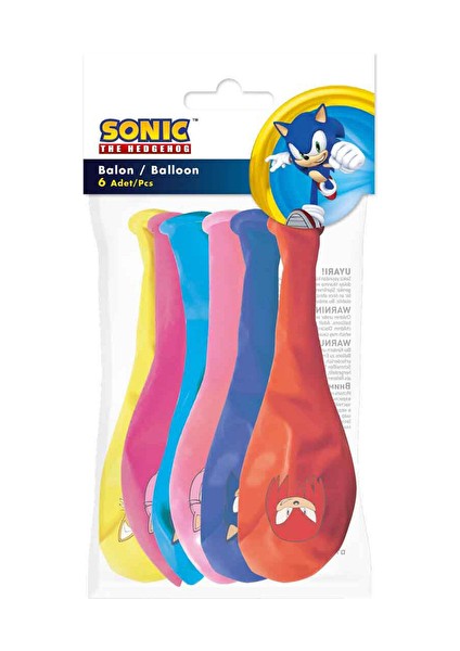 2 Adet Balonevi Sonic Balon 6'lı
