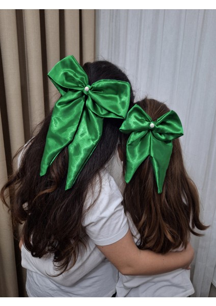 Kadın 3’lü Fiyonk Saç Tokası Seti + Scrunchie Hediyeli - Zümrüt Aşkı fiyatları