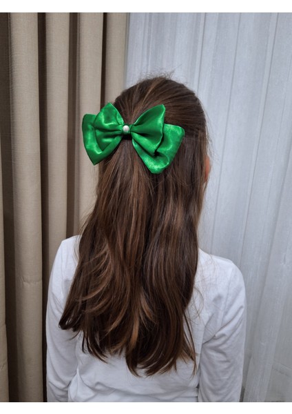 Kadın 3’lü Fiyonk Saç Tokası Seti + Scrunchie Hediyeli - Zümrüt Aşkı modelleri