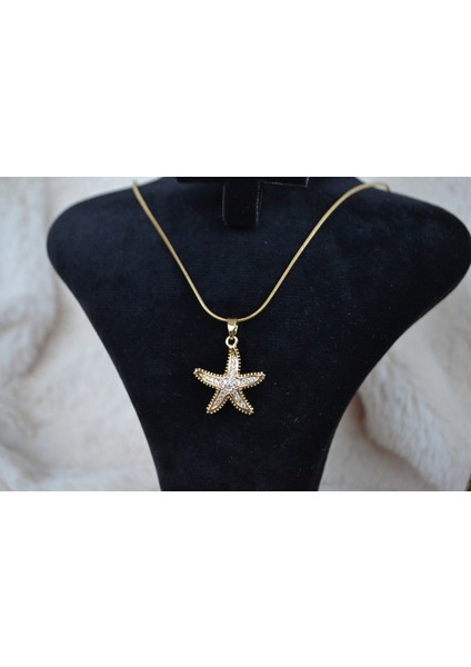 Deniz Yıldızı Temalı Çelik Kolye