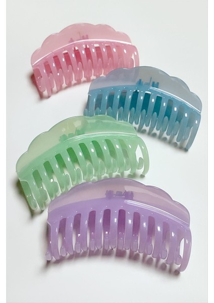 Dalgalı Renkli Mandal Toka 11 cm