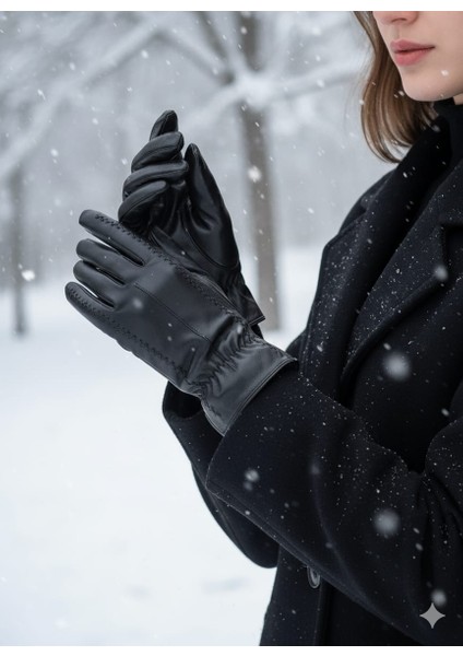 Kadın Suni Deri Eldiven