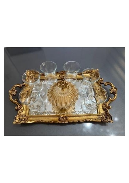 El Boyaması Tepsi Büyük Boy Gold , El Yapımı Özel Tasarım Tepsi fiyatları