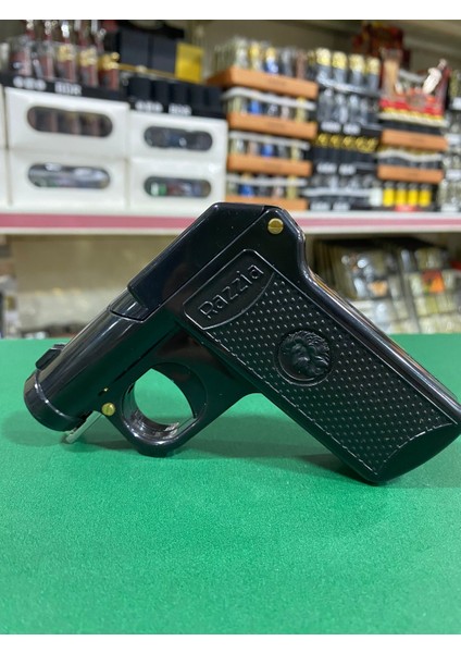 Kapaklı Benzinli Tabanca Sigaralık Çakmak