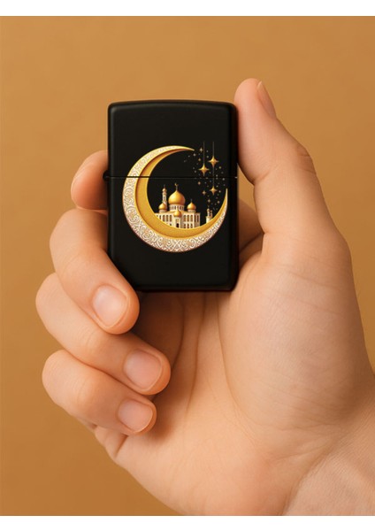 Özel Tasarım Şık ve Dayanıklı Uv Desenli Baskılı Benzinli Metal Çakmak Islamic