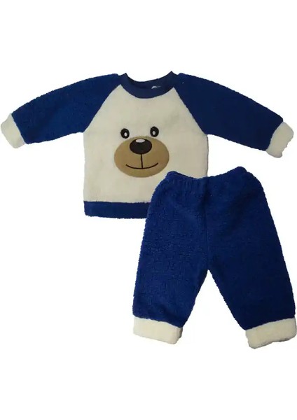 Lacivert Ayıcıklı Peluş Eşofman Takımı