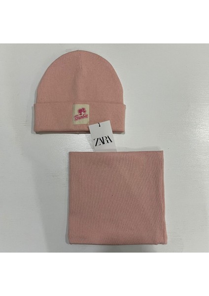 Kız Çocuk 1-6 Yaş Arası Barby Etiketli Bere Boyunluk Seti