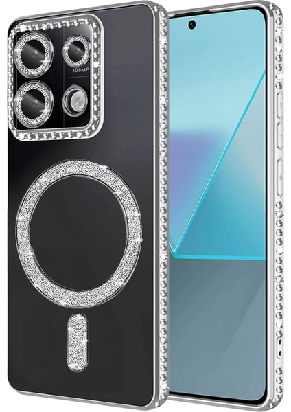 Xmpdby Newface Xiaomi Redmi 13C Joke Simli Magneticsafe Kılıf - Gümüş