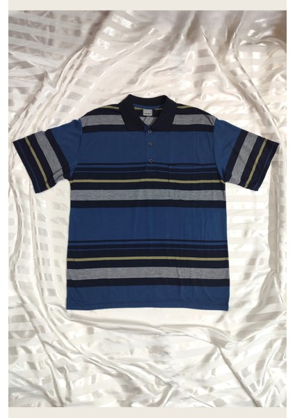 Erkek Polo Yaka Renkli Cepli T-Shirt