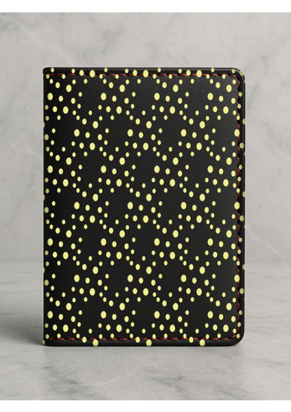 Ruhsat Koruyucu Baskılı Kart Bölmeli Siyah Vinlex Deri Ruhsat Kabı Kılıfı Küre