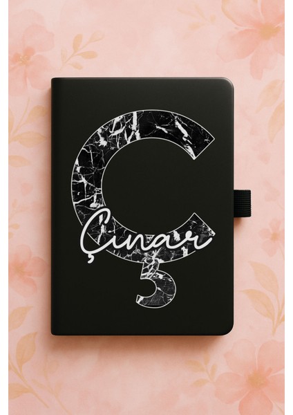 Kişiye Özel Isim Ad Yazılı Tarihsiz Termo Defter - Ç Harfi Mermer