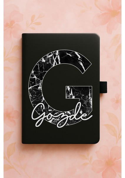 Kişiye Özel Isim Ad Yazılı Tarihsiz Uv Baskı Termo Defter - G Harfi