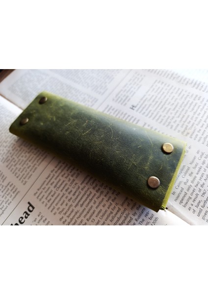 Crazy Gerçek Deri Tamamen El Emeği Özel Kalemleriniz Için Kalemlik Kalemkutu (15.5x6.5 ) LMN25 modelleri