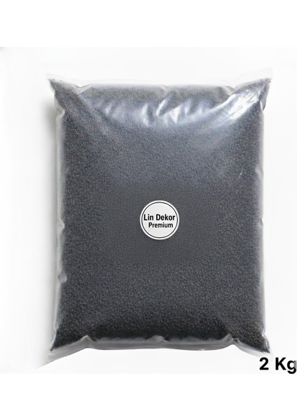 Premium Siyah Akvaryum Kumu 1-3 mm 2 kg - Bitkili Akvaryumlara Uygun