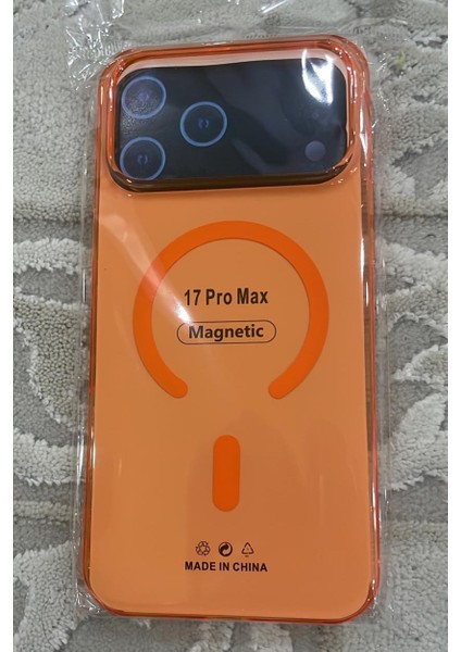 apple iPhone 17 Pro Max Kozmikturuncu Uyumlu Magsafe Özellikli Şeffaf Sert Pc Sararmaz Kılıf fiyatları