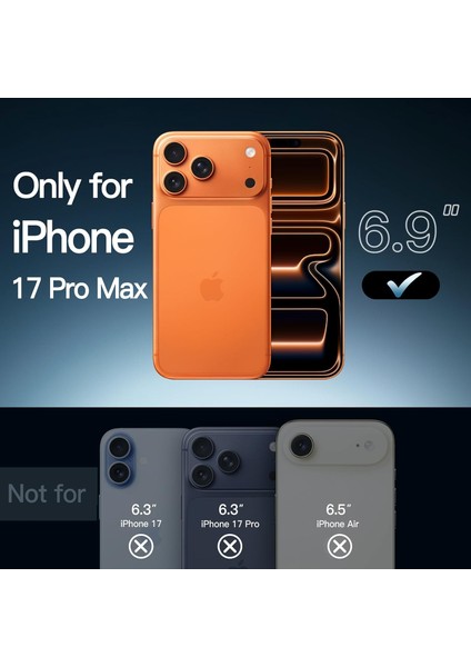 apple iPhone 17 Pro Max Kozmikturuncu Uyumlu Magsafe Özellikli Şeffaf Sert Pc Sararmaz Kılıf fırsatları