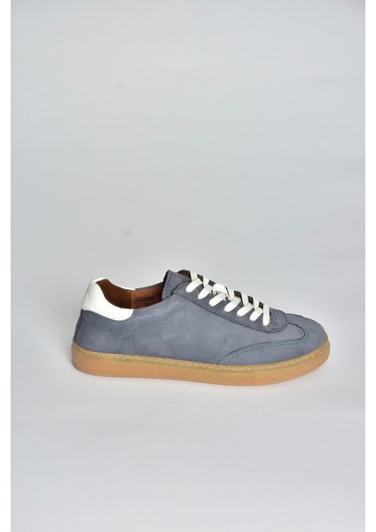 V999061501 Lacivert Hakiki Deri Nubuk Kadın Spor Ayakkabı Sneakers indirimleri