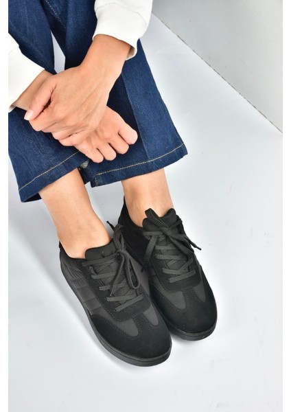 V820104404 Siyah Kumaş Spor Ayakkabı Sneakers fiyatları