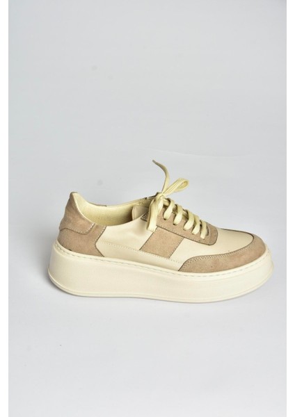 V274949109 Bej Kalın Tabanlı Spor Ayakkabı Sneakers indirimleri