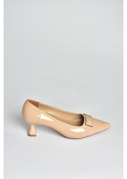 V250521108 Ten Rugan Kalın Topuklu Sivri Burun Kadın Ayakkabı indirimleri