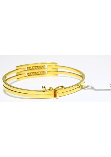 14 Ayar Altın 3 Sıralı Dorikalı Kaburga Kelepçe Bilezik 9.00 gr fırsatları