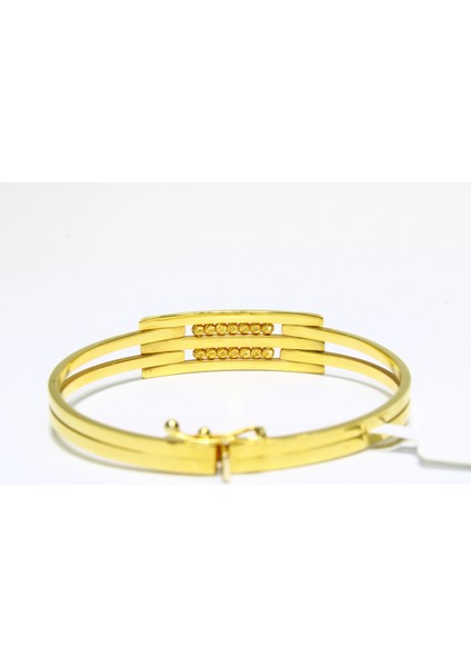 14 Ayar Altın 3 Sıralı Dorikalı Kaburga Kelepçe Bilezik 9.00 gr indirimleri