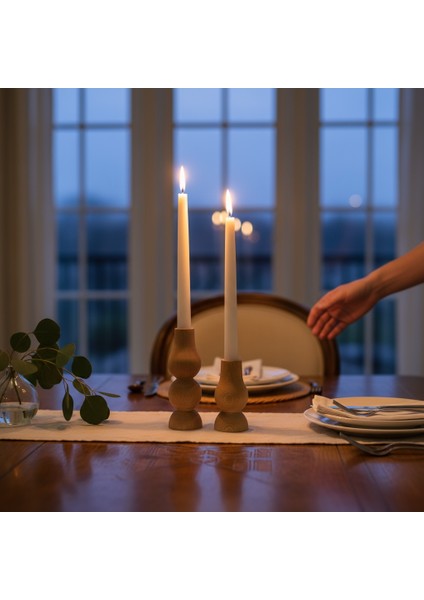 El Yapımı Dekoratif Mumluk Şamdan 2’li Set indirimleri