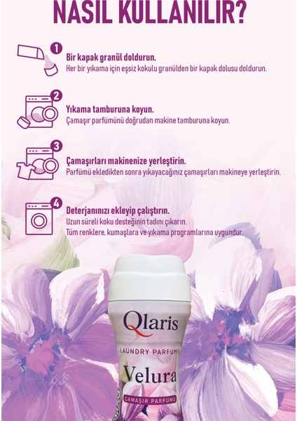 Qlarıs Vegan Formüllü Granül Çamaşır Parfümü & Çamaşır Yumuşatıcısı Velura 210 gr modelleri