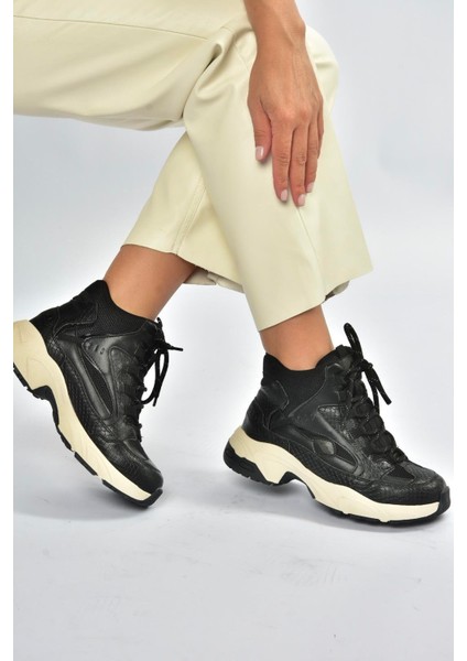 V312415009 Siyah Bilekli Spor Ayakkabı Sneakers fiyatları