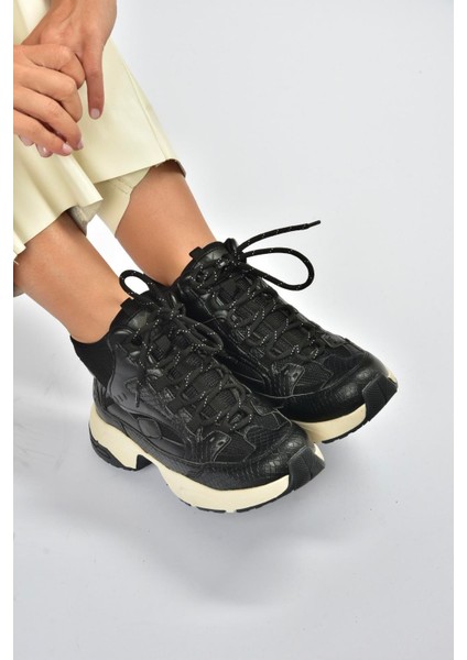 V312415009 Siyah Bilekli Spor Ayakkabı Sneakers modelleri