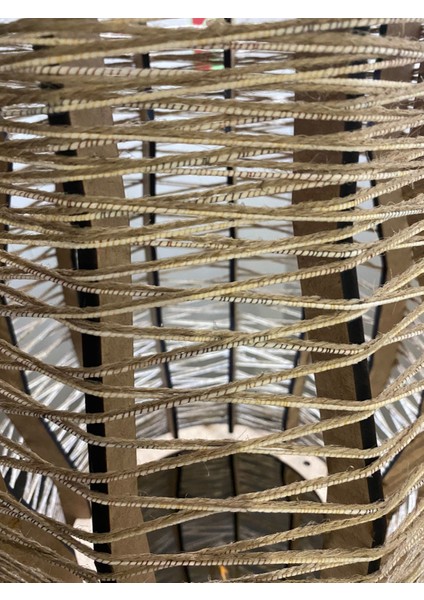 Bohem,ahşap,jüt,hasır,rustik,modern,doğal El Yapımı Lambader 135*32 fırsatları