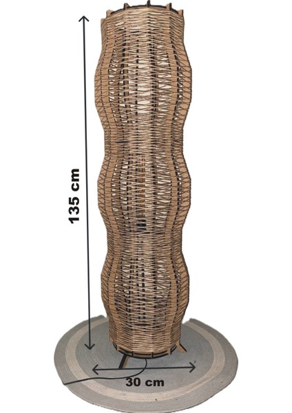 Bohem,ahşap,jüt,hasır,rustik,modern,doğal El Yapımı Lambader 135*32 indirimleri