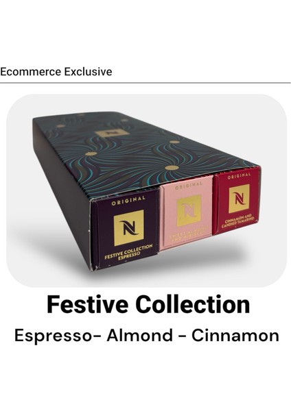 Festive Collection Almond - Cinnamon - Espresso Kapsül Kahve 30 Adet