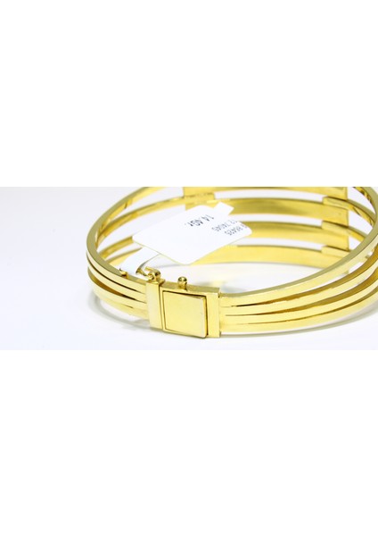 14 Ayar Altın 5 Sıralı Kaburga Kelepçe Bilezik 14.40 gr indirimleri