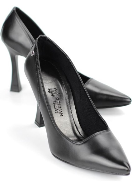 Odette Esnek Yumuşak Kaymaz Taban (10 Cm) Siyah Cilt Kadın Topuklu Ayakkabı fiyatları