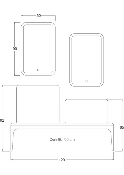Tıos Banyo Dolabı 120 cm fırsatları