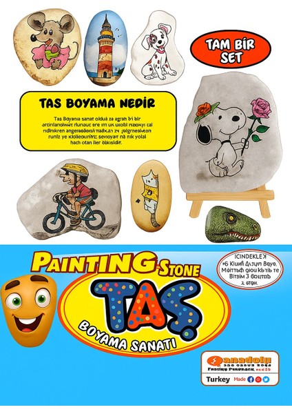 Taş Boyama Sanatı Seti – Yaratıcılığını Renklerle Keşfet