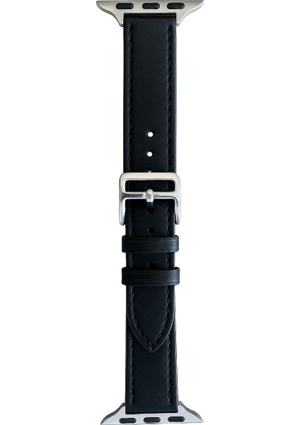 Apple Watch 11-10(46MM) 9-8-7(45MM) 6 5 4 SE(44MM)UYUMLU Slim Ince Pu Deri Kordon Kayış