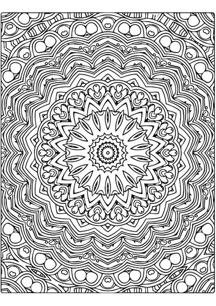 Zor Mandalalar Boyama Kitabı (Arkası Boş – Spiralli) modelleri