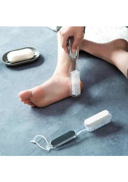 4 Step Pedicure Paddle BZD-228 4ın1 Fırçalı Topuk Taşı (5324)