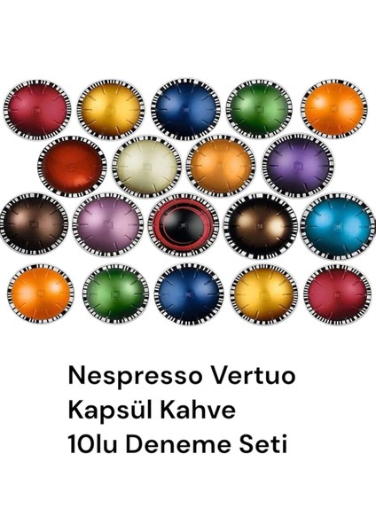Vertuo Espresso/double Espresso 10'lu Karışık Kapsül Kahve Deneme Seti (Vertuo Makine Uyumlu)