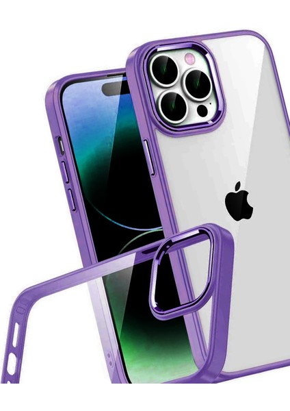 Nrzsnt Newface Apple Iphone 15 Pro Max Razer Lensli Silikon - Mor modelleri