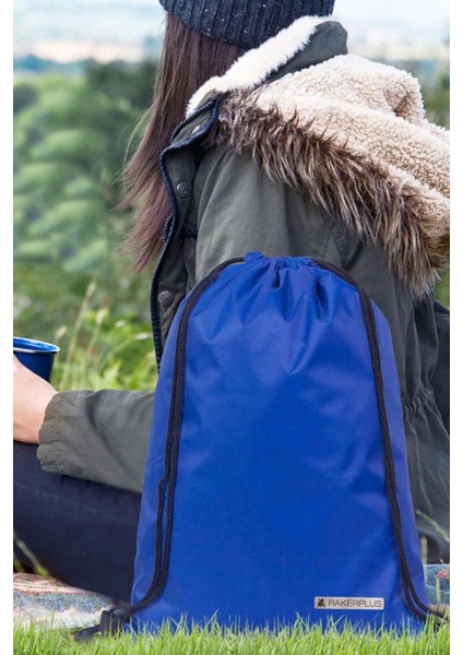 Saks Mavi 32X45 cm Su Geçirmez Büzgülü Krampon ve Spor Çantası