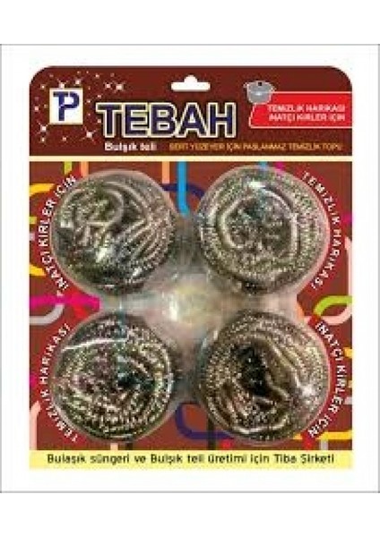 4 Parça Bulaşık Top Teli (5324)