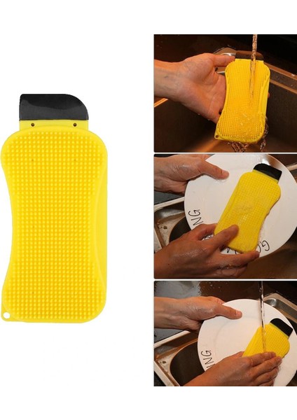 Çok Fonksiyonlu Deterjan Hazneli Pratik Bulaşık Yıkama Fırçası (5324) fiyatları